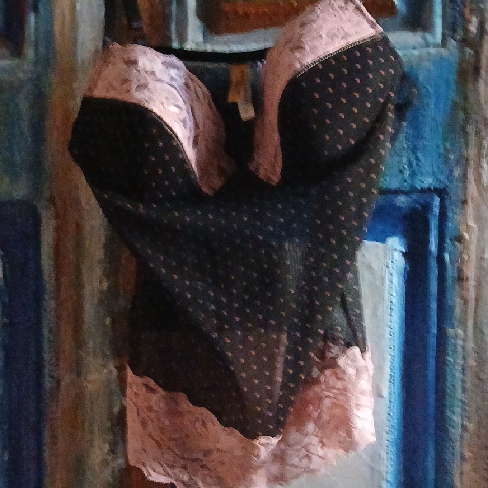 NOBULL Black and Pink Lace Bra Intimates